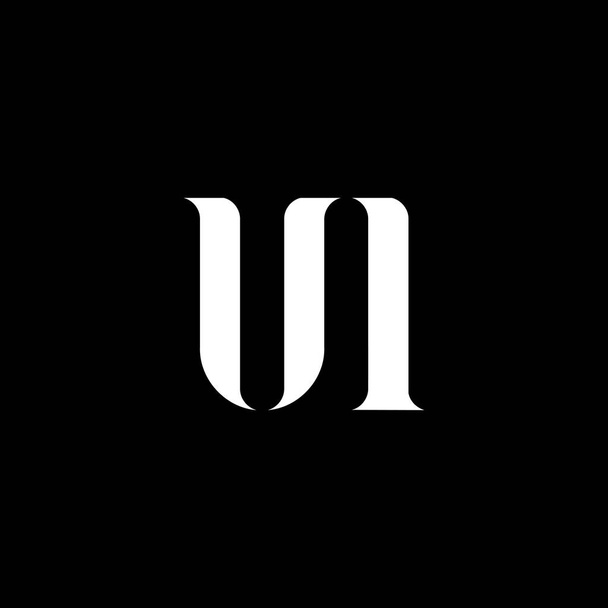 UI U I lettre logo design. Lettre initiale UI cercle lié en majuscule logo monogramme couleur blanche. Logo UI, design U I. Assurance-chômage, U I - Vecteur, image