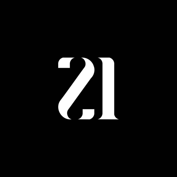 ZI Z I design do logotipo carta. Carta inicial ZI monograma maiúsculo logotipo cor branca. Logotipo ZI, Z I design. ZI, Z I - Vetor, Imagem