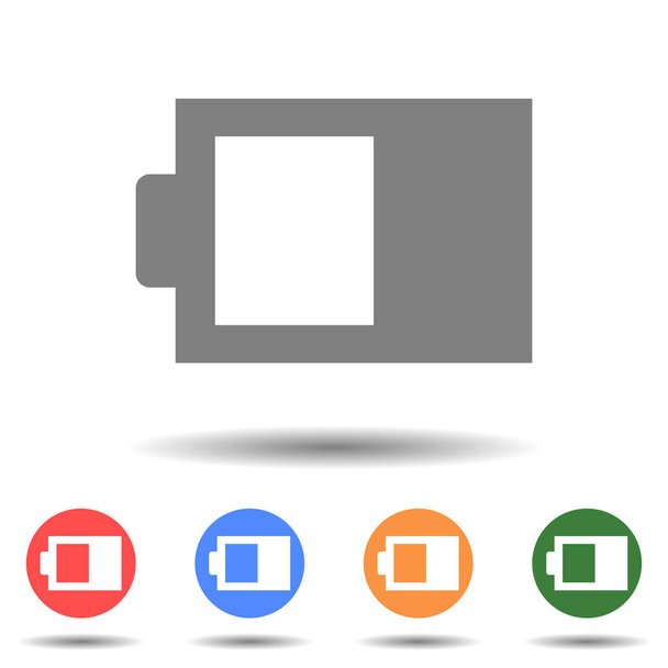 Половина піктограми батареї векторний логотип з ізольованим фоном
 - Вектор, зображення