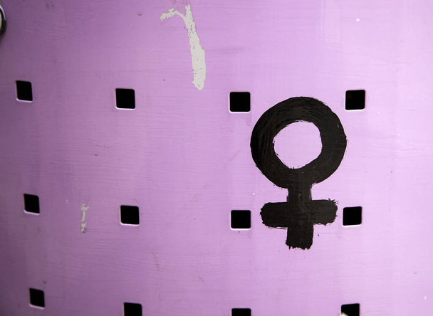 Feminist woman symbol, human rights and discrimination, texture - Photo, Image