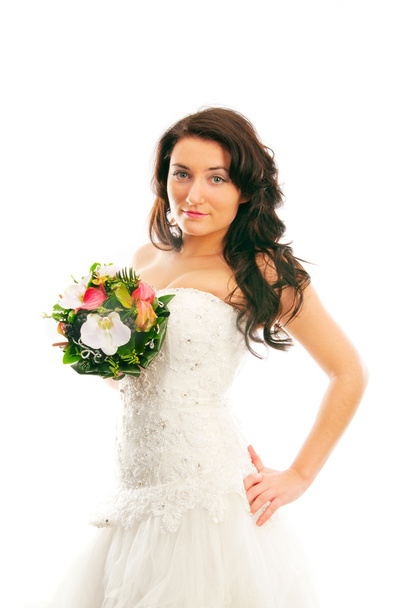 Bride with bouquet - Valokuva, kuva