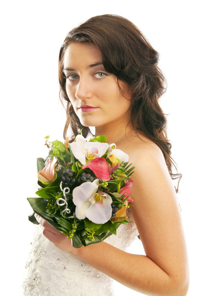 Bride with bouquet - Foto, Imagen