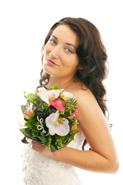 Bride with bouquet - 写真・画像