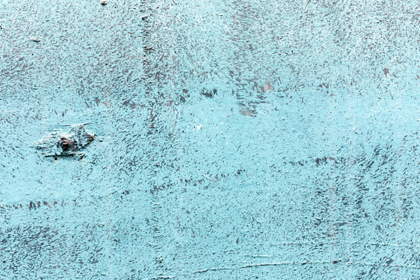 rissige Wand in blau lackiert - Hintergrund - Muster - Foto, Bild