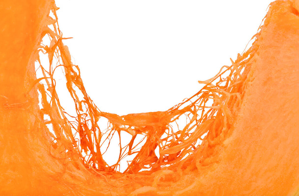piece of orange pumpkin isolated on white background - Photo, Image