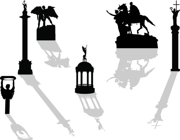 ilustrace se sochami izolovanými na bílém pozadí - Vektor, obrázek