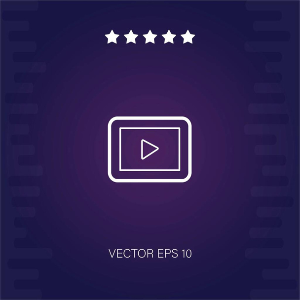 multimedia play option vector icon - Vector, Image