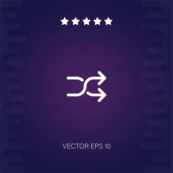 shuffle vector icono ilustración moderna - Vector, Imagen