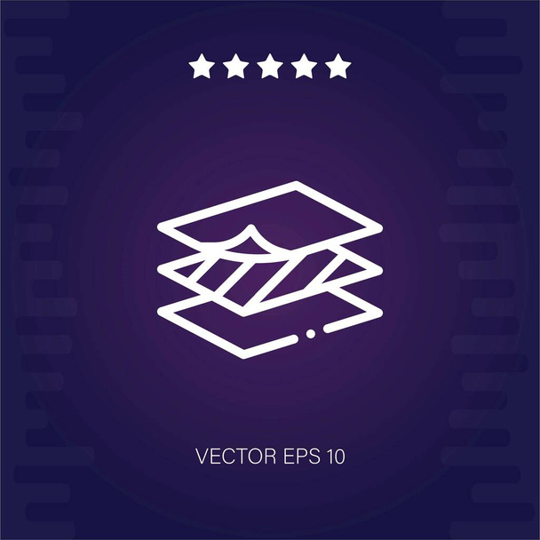 capas vector icono ilustración moderna - Vector, imagen