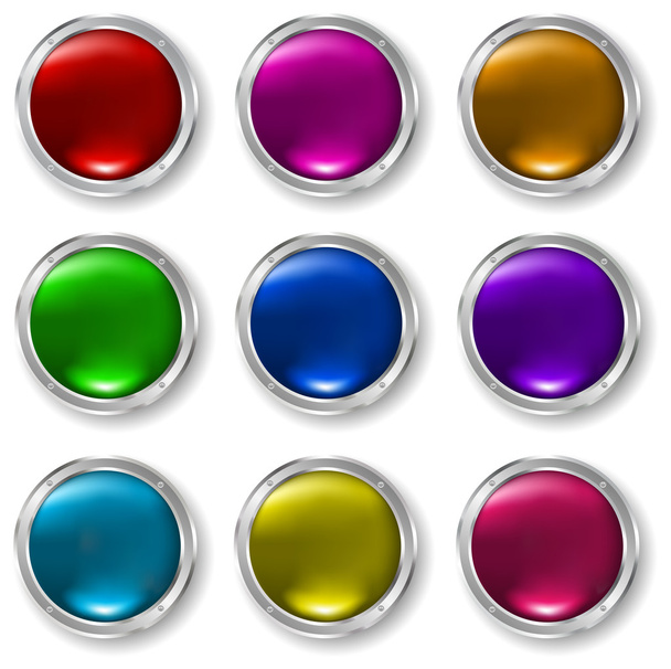 Glossy buttons - Vecteur, image