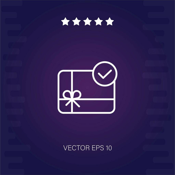 cadeaukaart vector pictogram moderne illustratie - Vector, afbeelding