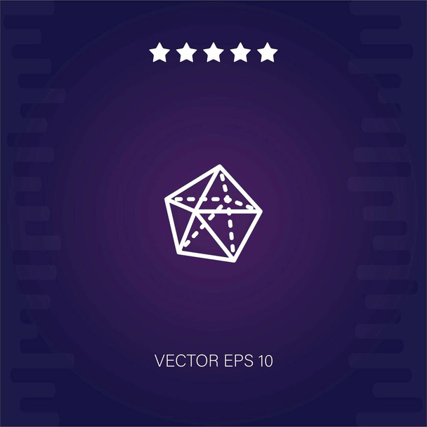 Dodecahedron Векторна ікона сучасна ілюстрація
 - Вектор, зображення