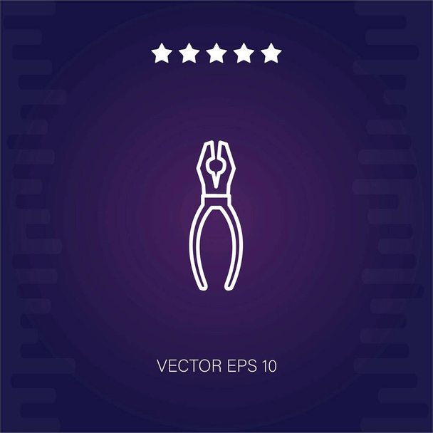 pinza contorno vector icono ilustración moderna - Vector, imagen