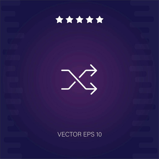 barajar flechas vector icono ilustración moderna - Vector, Imagen