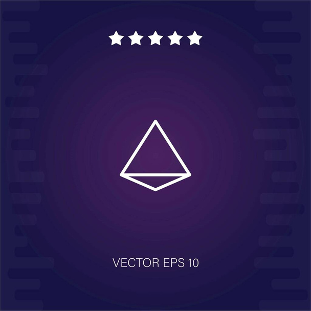 tetrahedron   vector icon modern illustration - Vector, Image