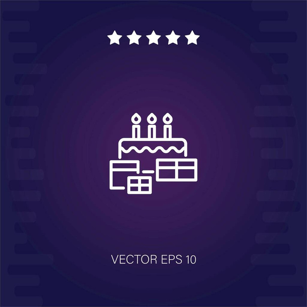 icône vectorielle anniversaire illustration moderne - Vecteur, image