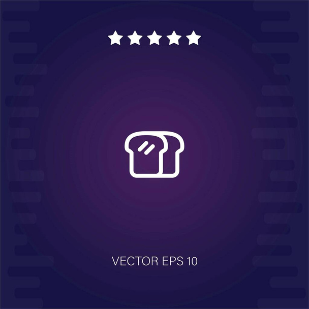 bread toasts vector icon modern illustration - Vector, Image