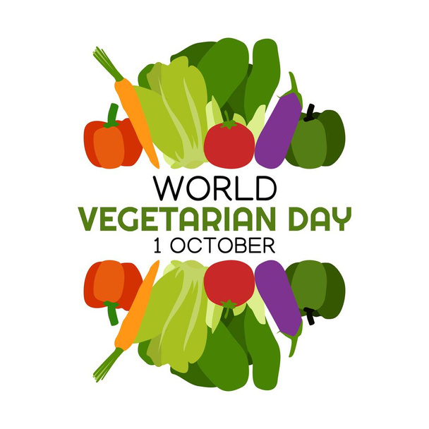 Векторная иллюстрация Всемирного дня вегетарианца - Вектор,изображение