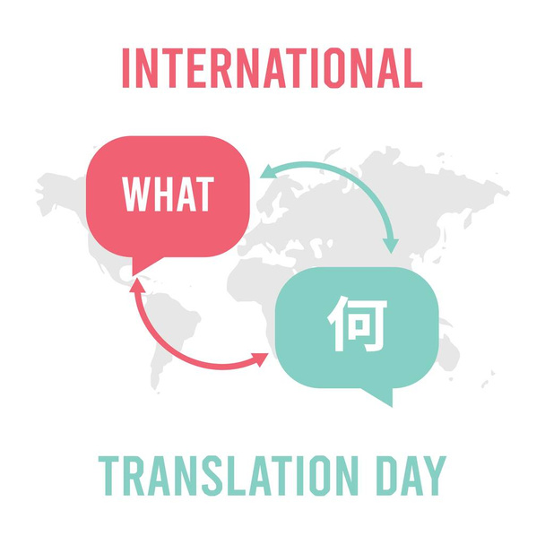 Mezinárodní den překladu vektorové ilustrace - Vektor, obrázek
