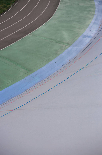 Professional outdoor cycling track at the stadium - Photo, Image