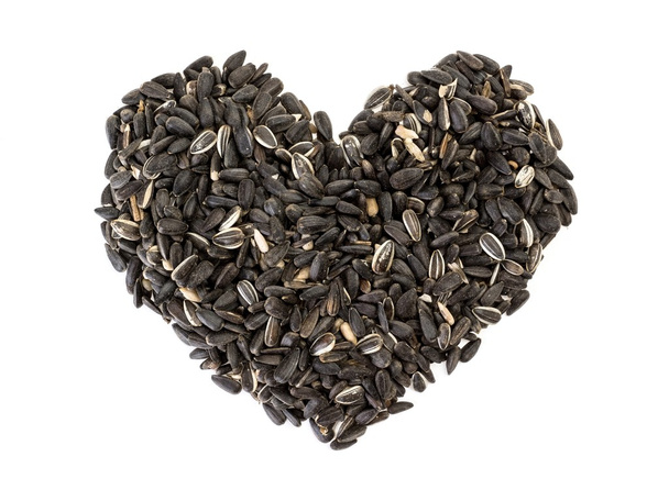 Corazón de semilla de girasol
 - Foto, imagen