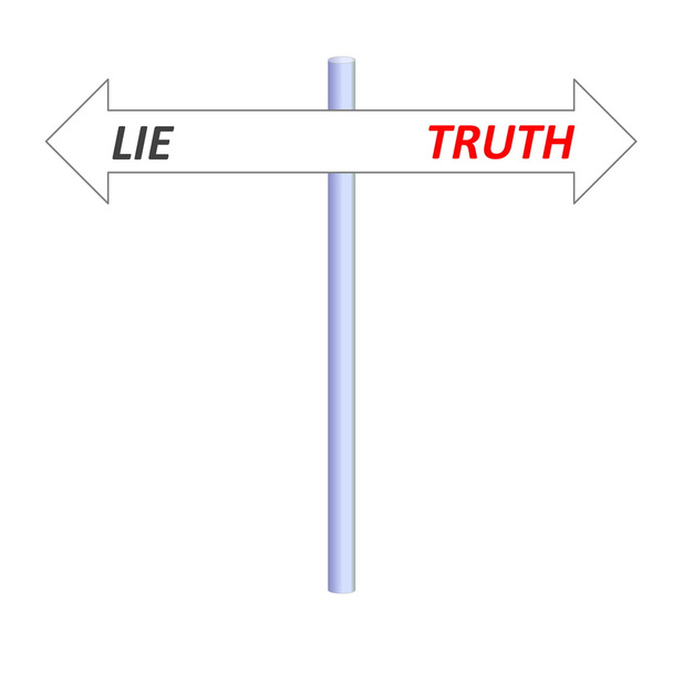 Wahrheit oder Lüge - Foto, Bild