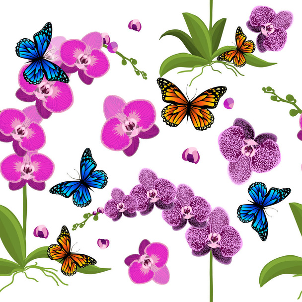 Λουλούδι ορχιδέας. Εικονογράφηση διανύσματος - Διάνυσμα, εικόνα