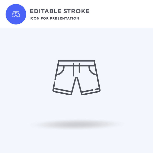 Shorts icon vector, filled flat sign, solid pictogram isolated on white, logo illustration. Shorts icon for presentation. - Vector, Image