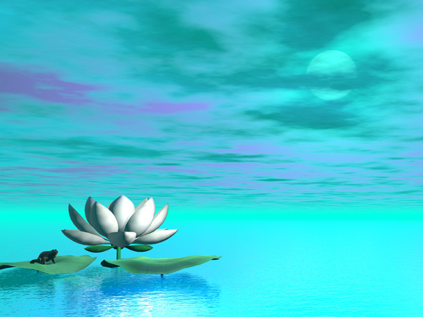 Flor de lírio renderização 3D
 - Foto, Imagem