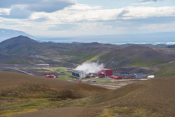 Parní elektrárna Krafla na Severním Islandu - Fotografie, Obrázek