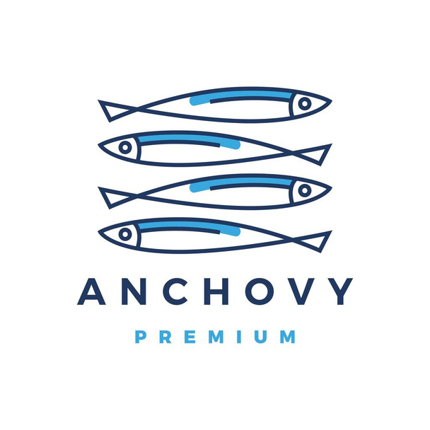 anchovy logo vector icon illustration - Vector, Image