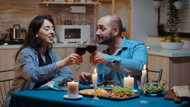 Couple enjoying a romantic dinner - Photo, Image