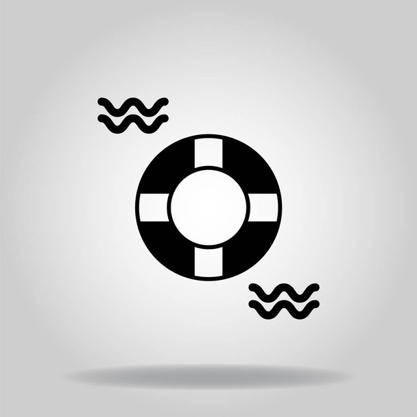 Logo or symbol of life tire icon with black fill style - Vector, Image