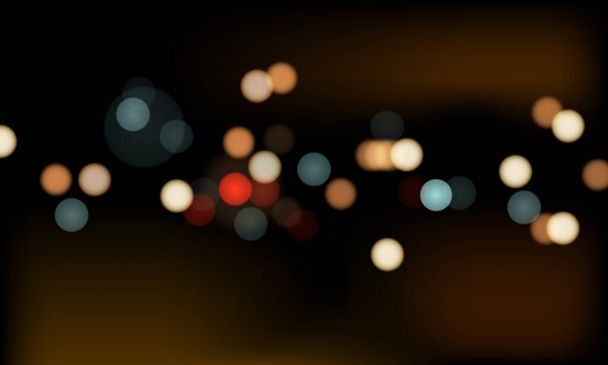 Street Lights Of Urban City Street At Night - Vector, Image