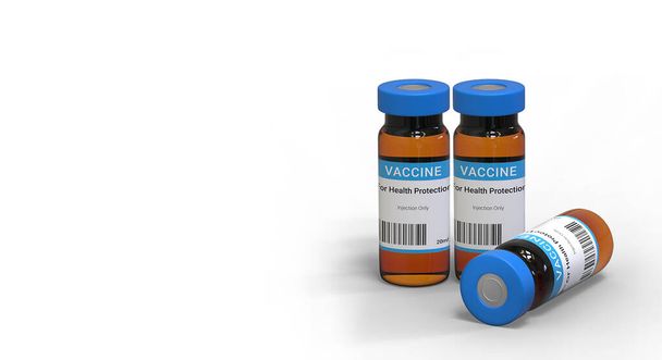 Vaccine bottles It use for prevention, immunization and treatment from virus infection - Photo, Image