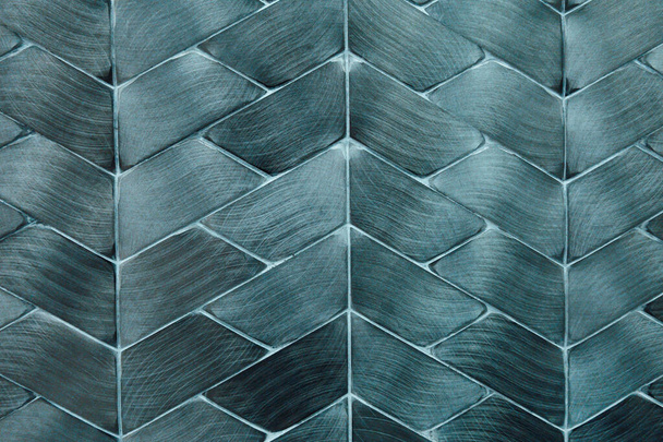 Dark Blue Grey Tiles for texture background. - Фото, изображение