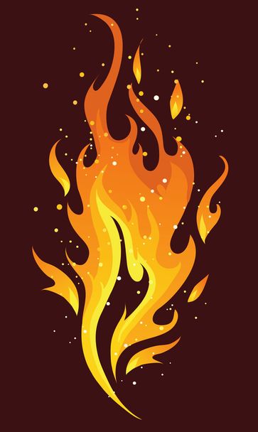 płonące ogniem - Wektor, obraz