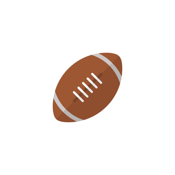 Rugby Ball Flache Ikone Vektor. Symbolbild American Football - Vektor, Bild