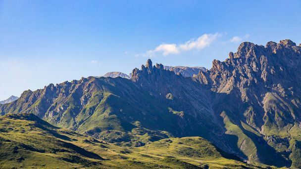 Pohled na krajinu v blízkosti Fie allo Sciliar, Jižní Tyrolsko, Itálie - Fotografie, Obrázek