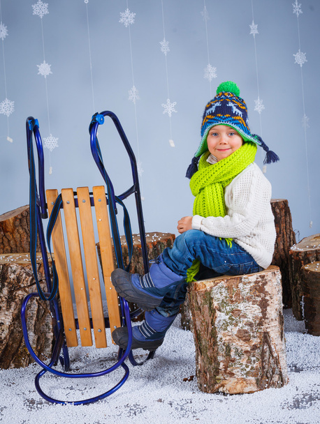 boy in winter clothes - Foto, Imagen