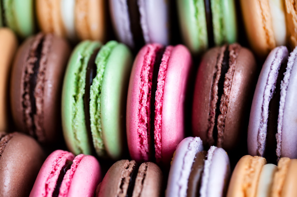 traditional french colorful macarons - Foto, Bild