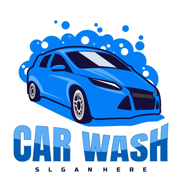 car wash logo design concept vector - Vector, Image