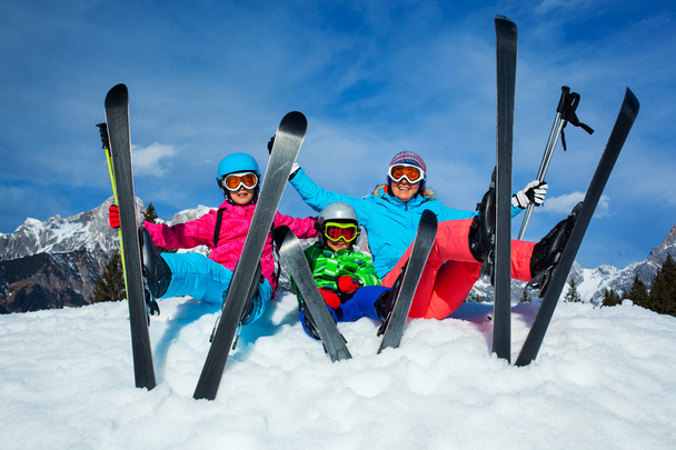 Ski, winter, snow, skiers - Zdjęcie, obraz