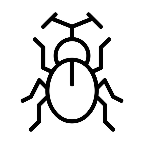 bug ikon vagy logó körvonalazva - Vektor, kép