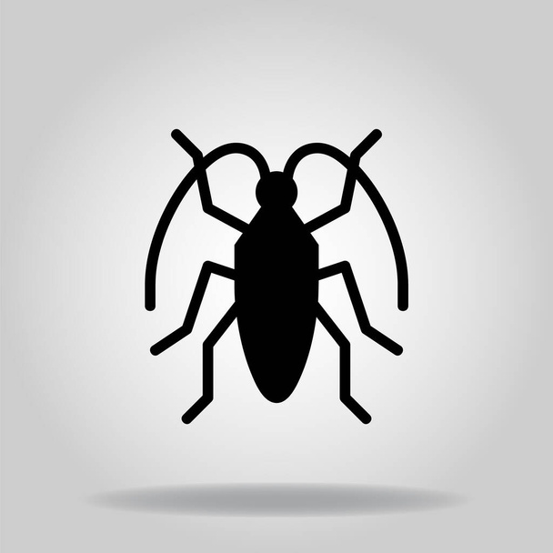 Logó vagy szimbólum rovar ikon ikont két kék színű stílus - Vektor, kép