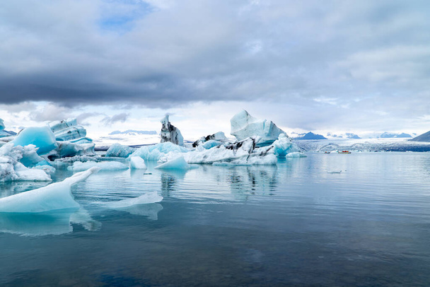 Icebergs Floating in a Large Lagoon in Iceland - Photo, Image