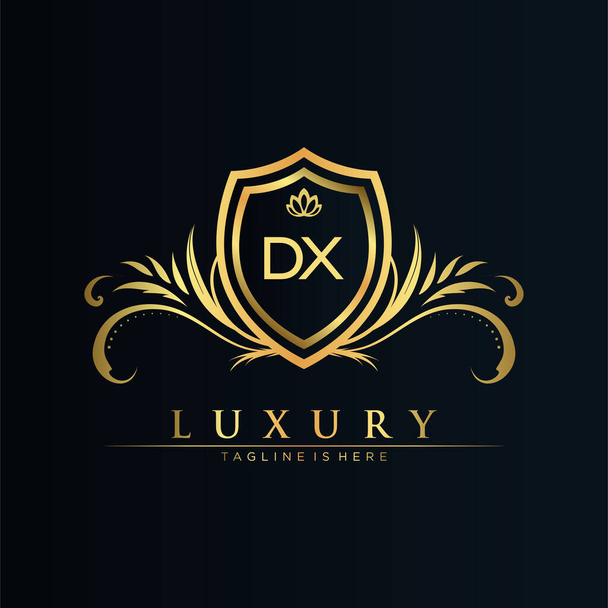 Letter Initial with Royal Template.elegant with crown logo vector, Creative Lettering Logo Εικονογράφηση διάνυσμα - Διάνυσμα, εικόνα