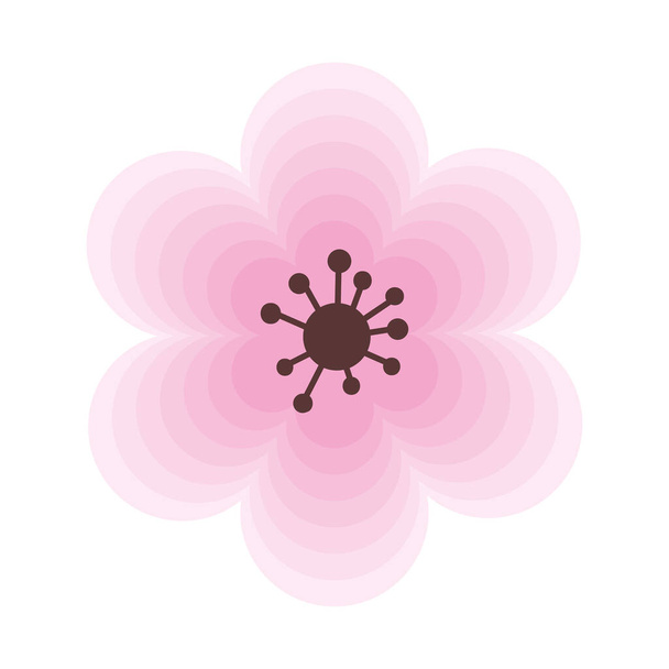 ピンクの花のアイコンベクトルデザイン - ベクター画像