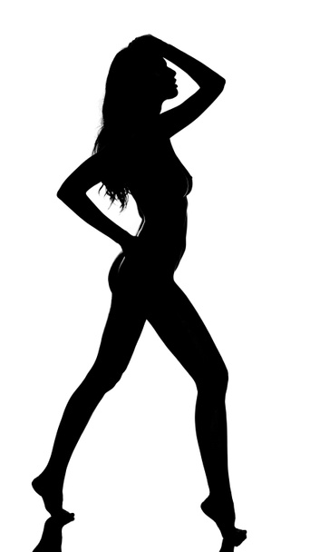 Silhouette einer nackten Frau - Foto, Bild