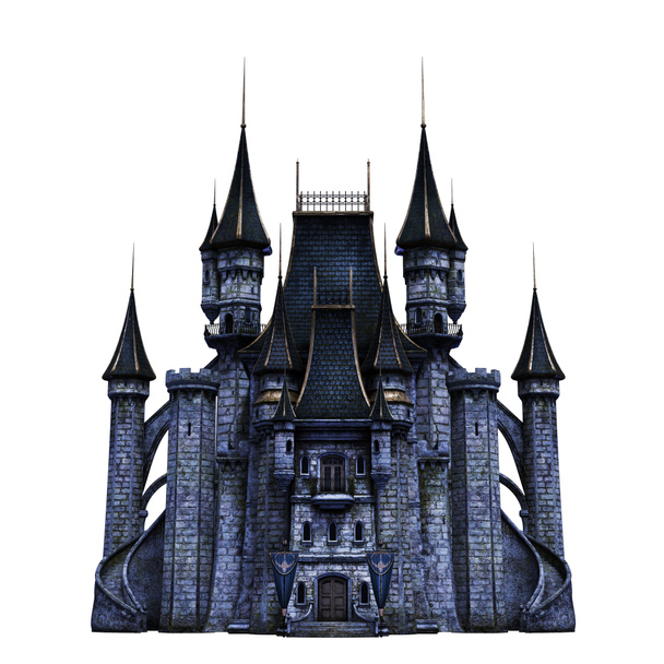 Castle Academy Fantasy Architecture, 3D illusztráció, 3D renderelés - Fotó, kép